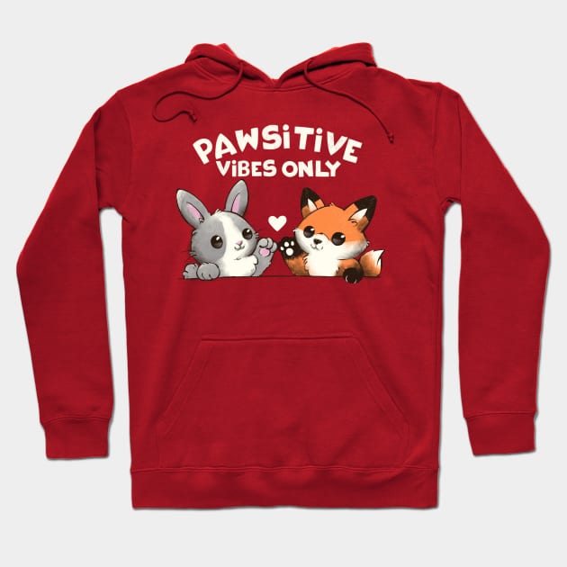 Pawsitive vibes only Hoodie by NemiMakeit